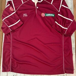 VTG Jameson WHISKY Men's RUGBY Jersey Maroon size XXL